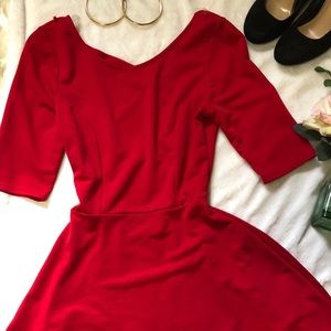 Half sleeve skater dress
